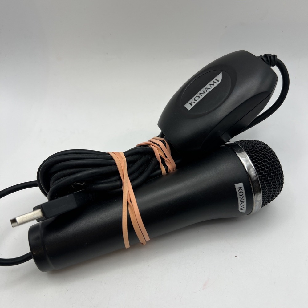 Konami USB Wired Microphone Karaoke Mic for PC PS2 PS3 Wii Tested Working